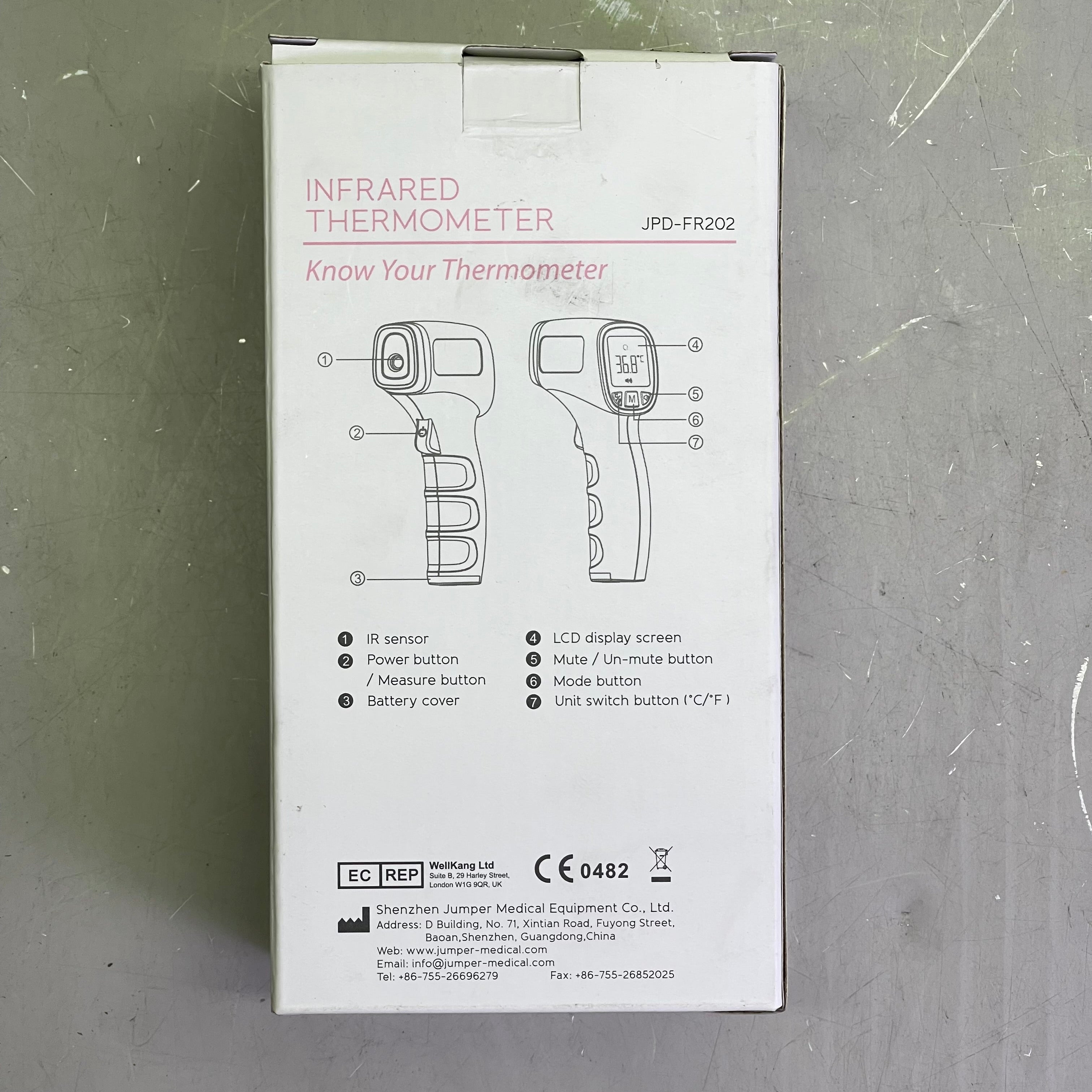 Non-Contact Infrared Thermometer for Humans & Objects