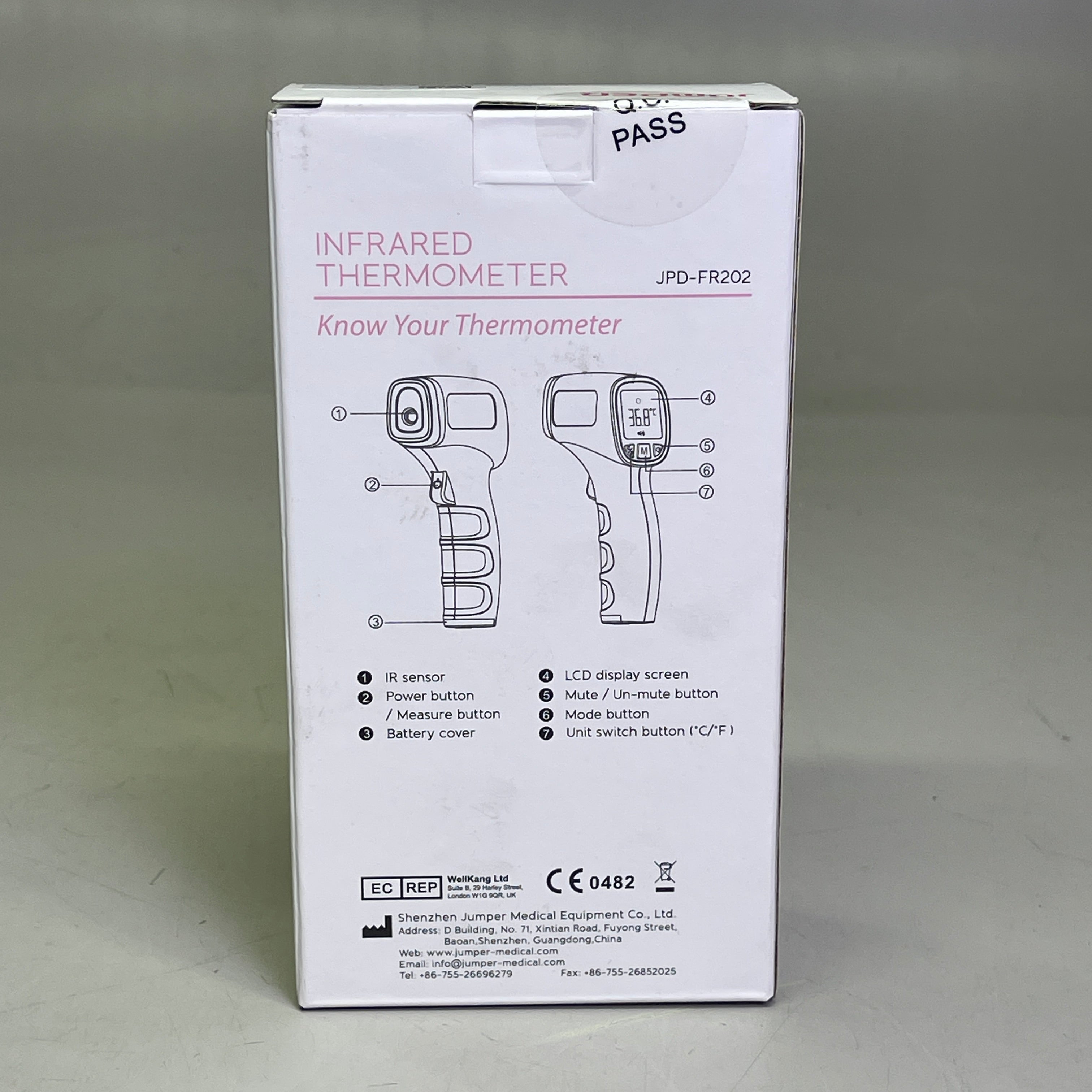 Non-Contact Infrared Thermometer for Humans & Objects