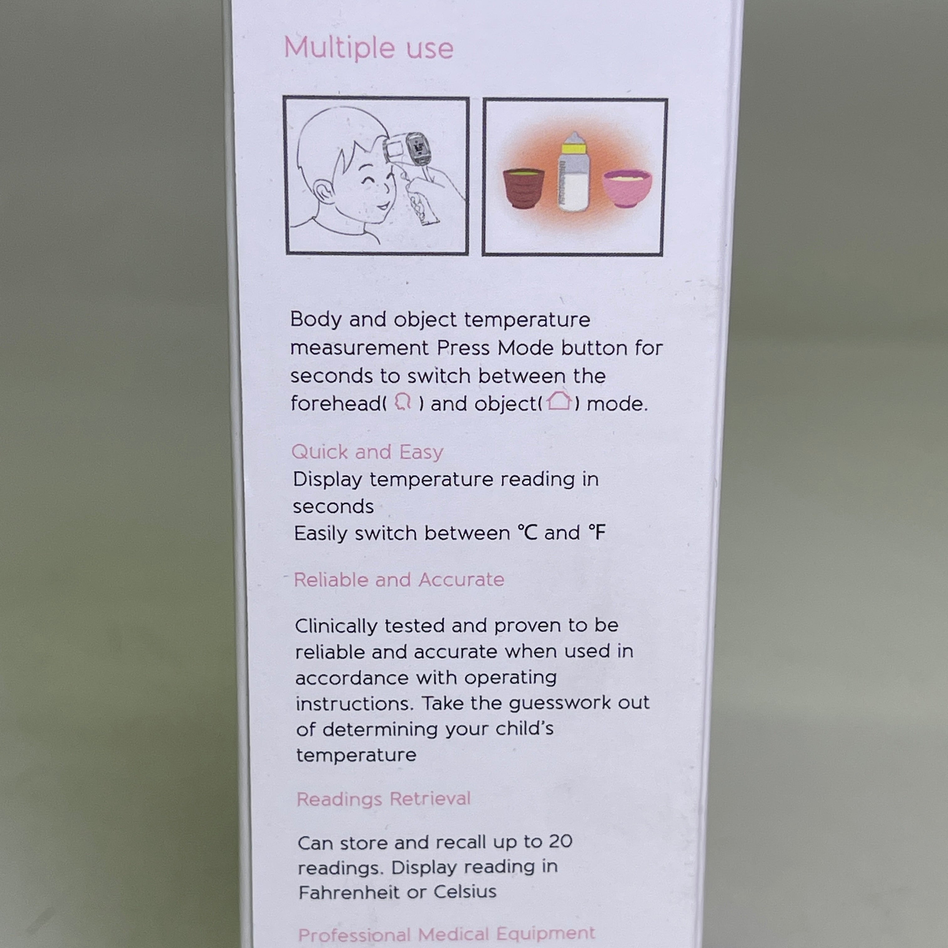 Non-Contact Infrared Thermometer for Humans & Objects