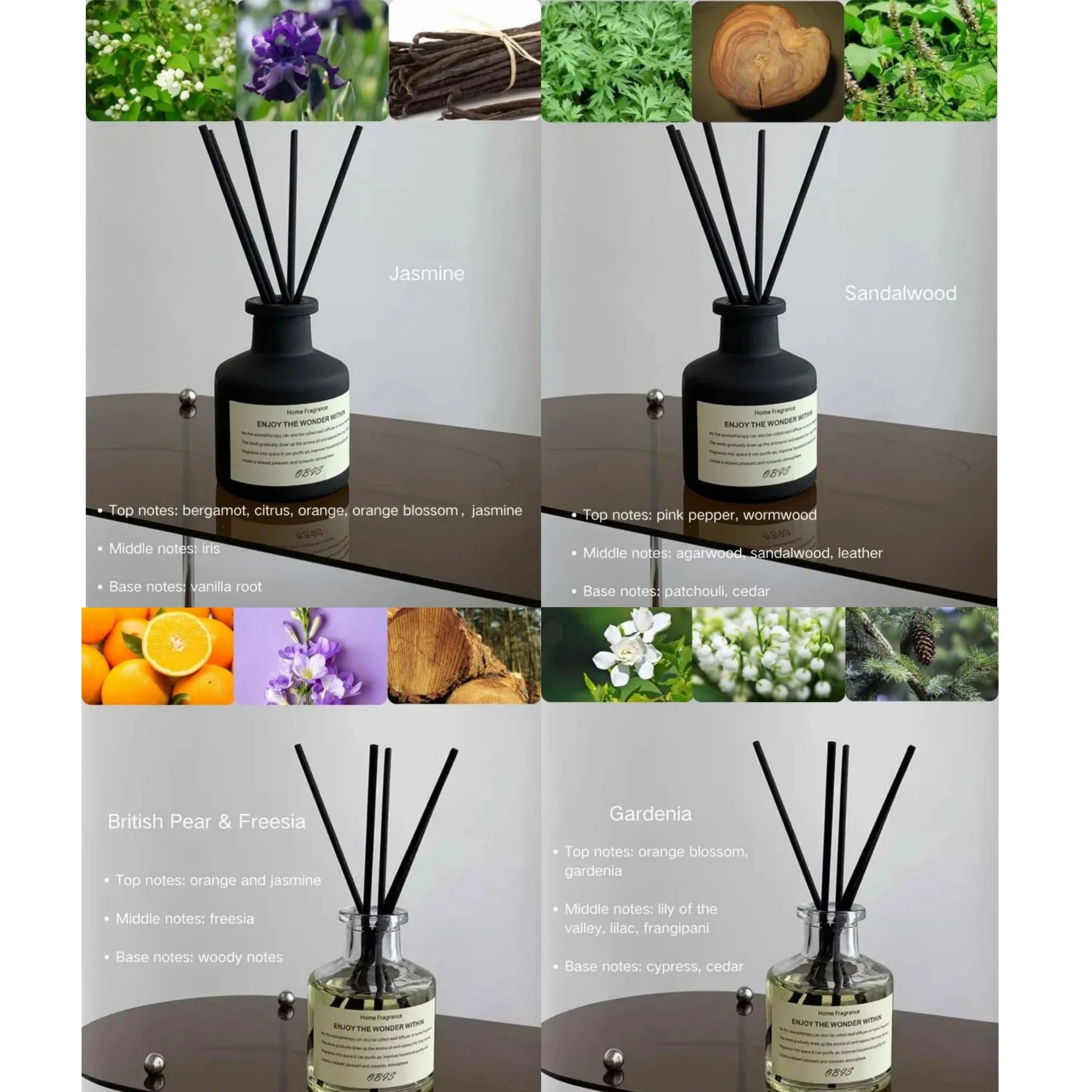 50ml Aromatherapy Essential Oil with Reed Diffuser