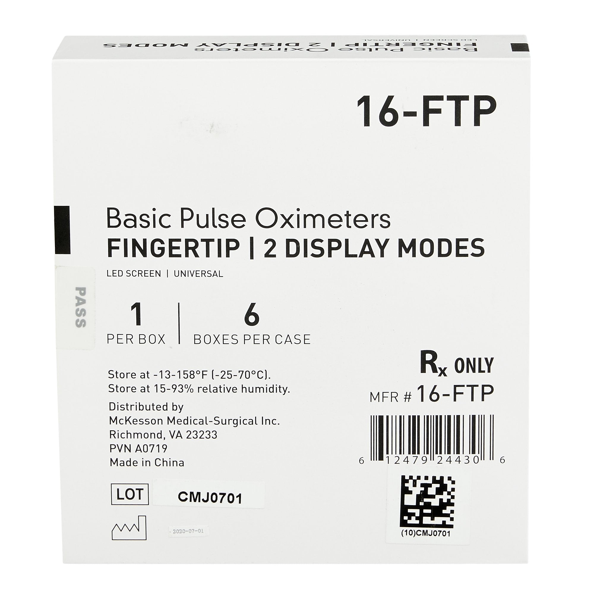 Fingertip Pulse Oximeter, LED Display