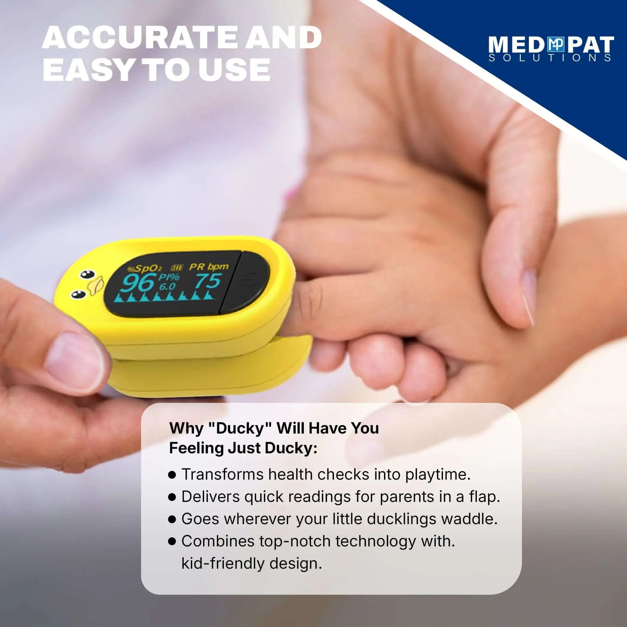 Med-Pat “Ducky” Kids Pulse Oximeter