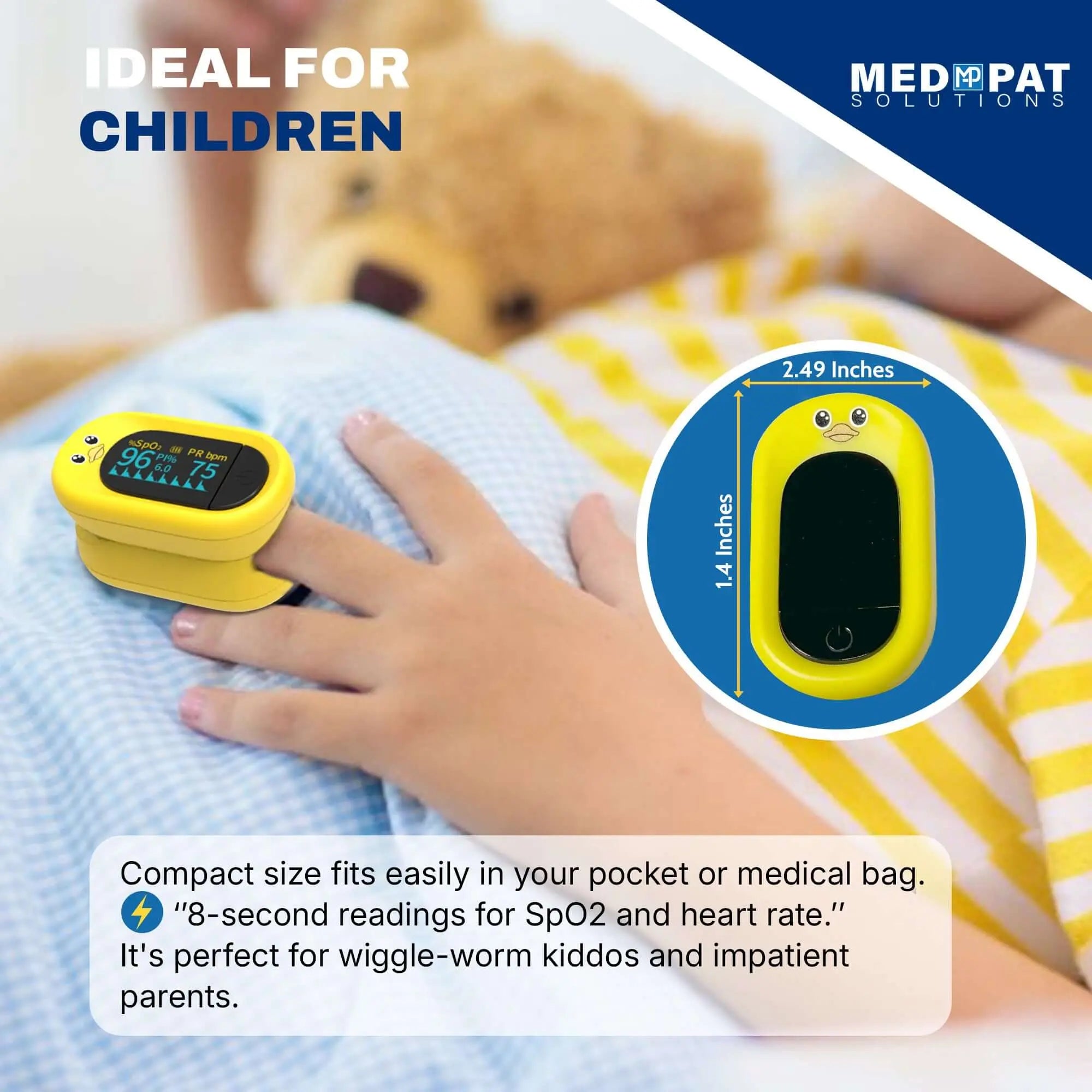 Med-Pat “Ducky” Kids Pulse Oximeter