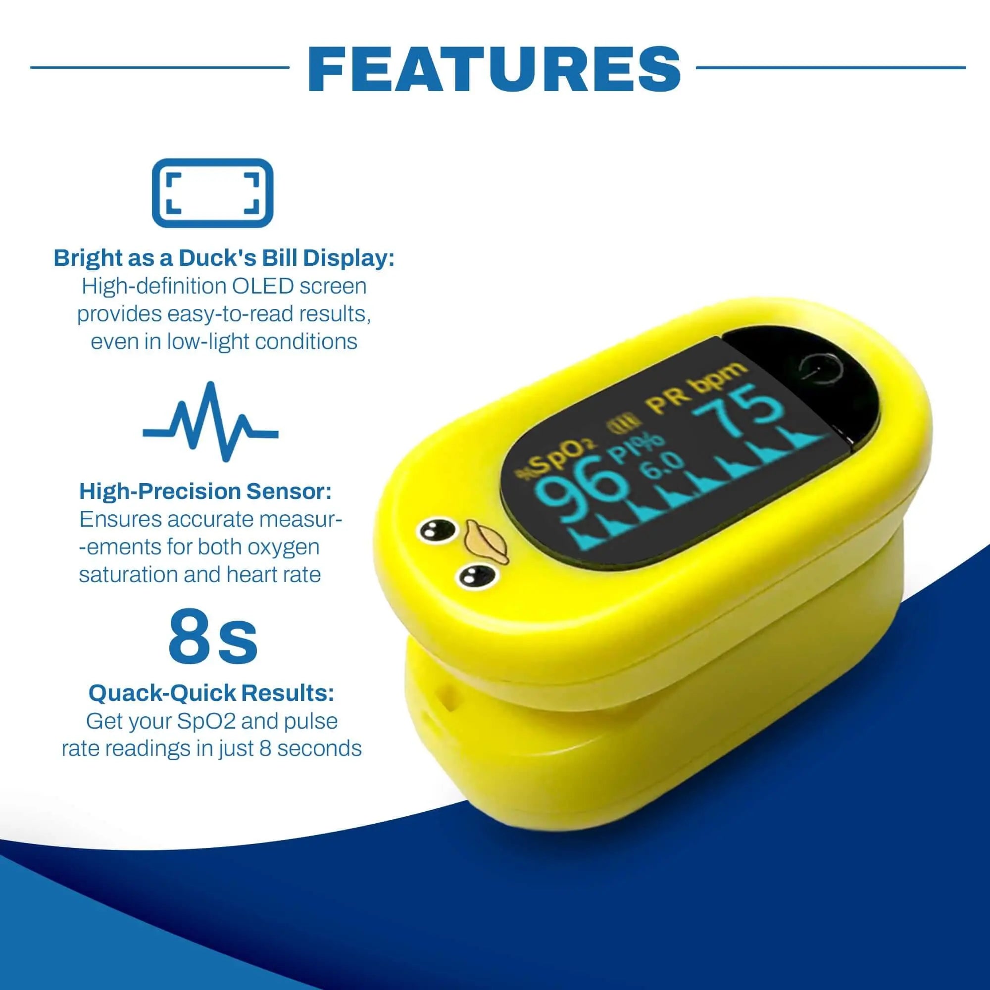 Med-Pat “Ducky” Kids Pulse Oximeter